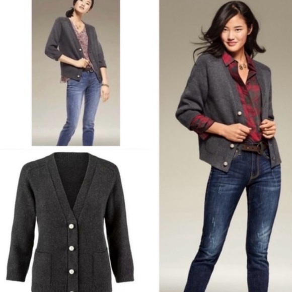 Women's CAbi #3533 Snap Front Cultured Pearl Button Cardigan Sweater Sz Medium - Picture 5 of 5